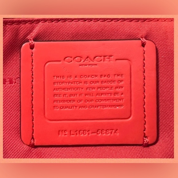 Coach Prairie Leather Satchel Crossbody Strap Lovely Orange Color Excellent Cond - Picture 14 of 17